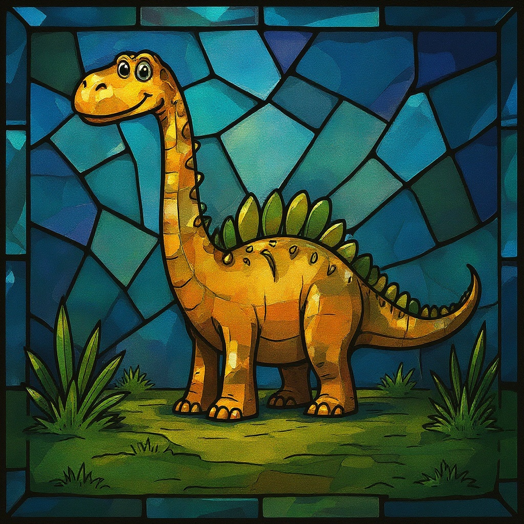 The Long-Necked One in Mosaic style