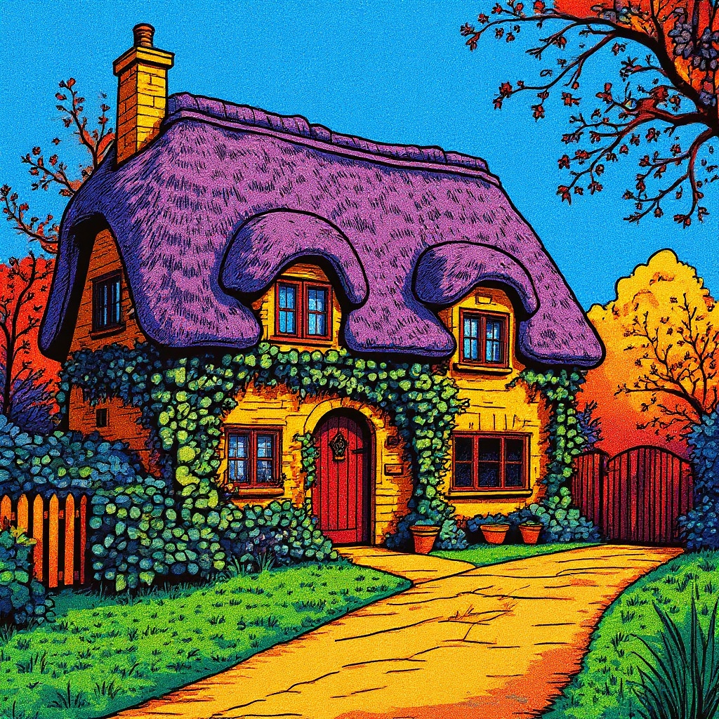 Cotswold Cottage in Comic style