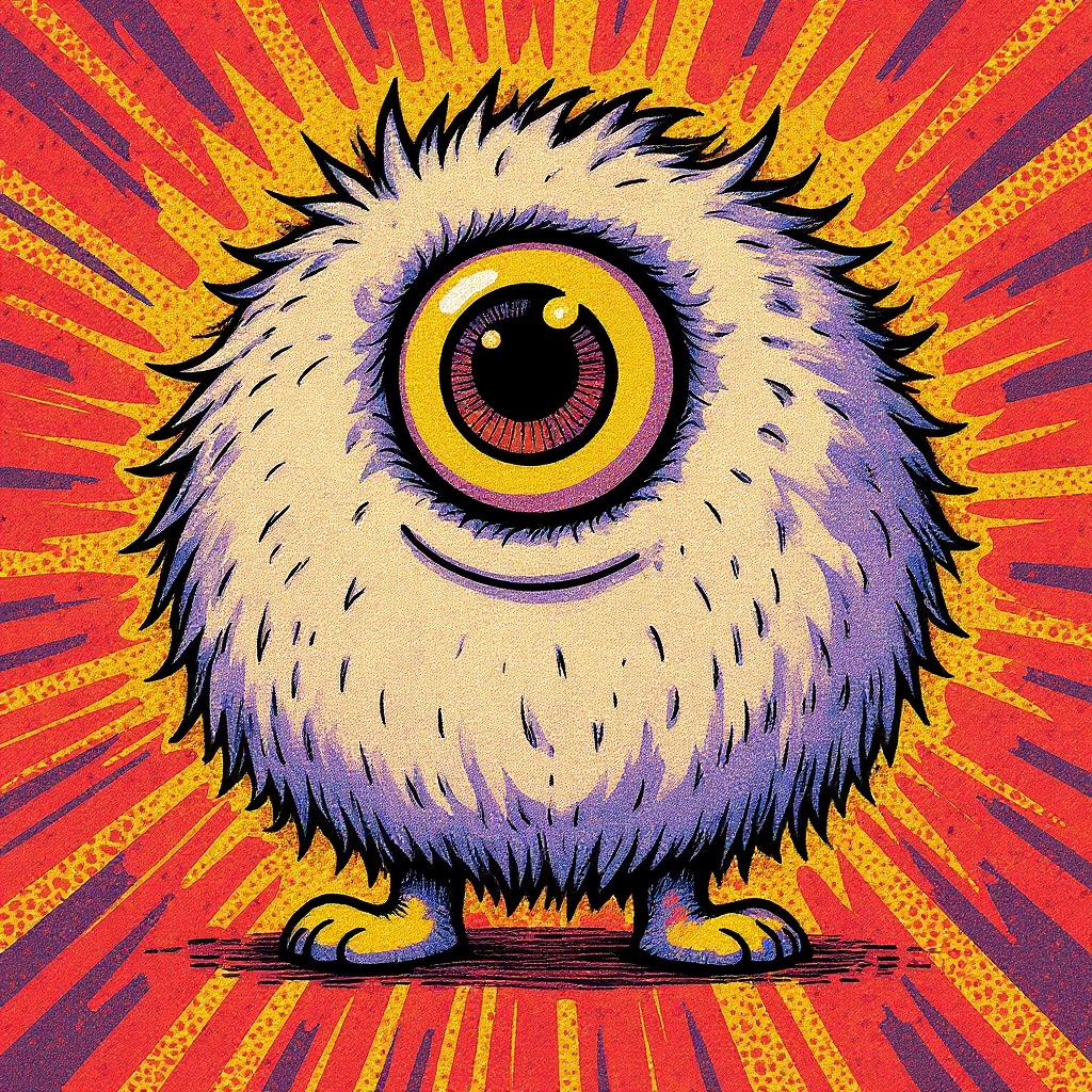 Friendly Monster in Comic style