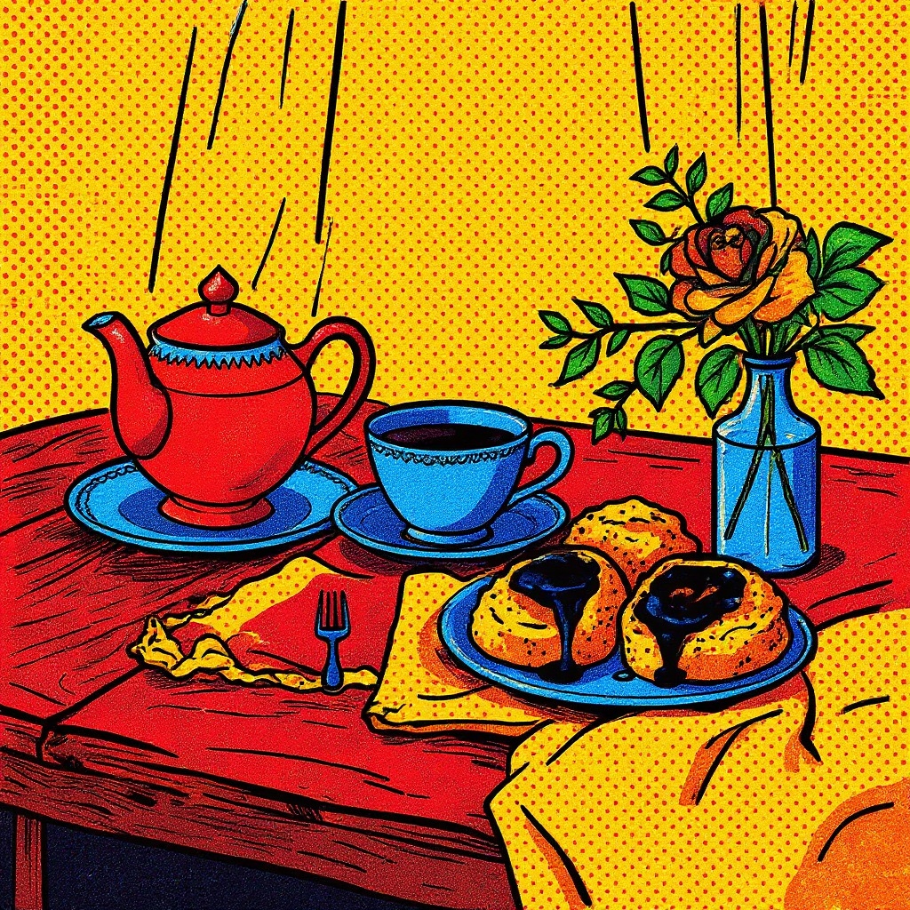 Tea and Scones in Comic style