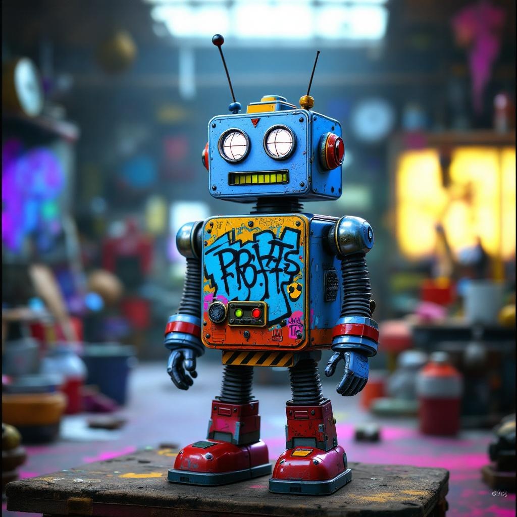 Robot in the Garage in Wild style