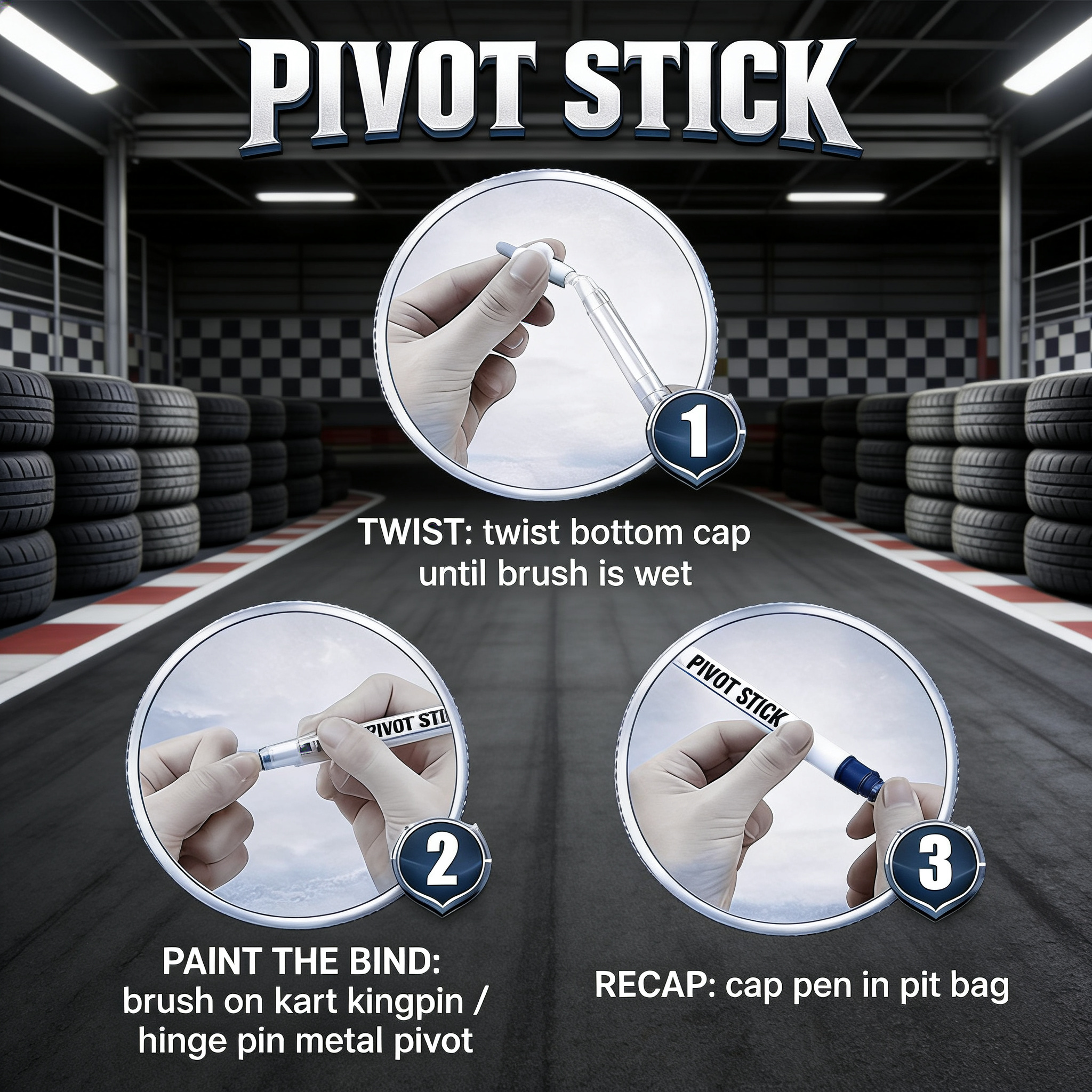 Pivot Stick: twist base, paint the bind, recap